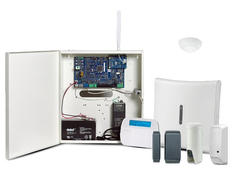 Display of wireless security systems