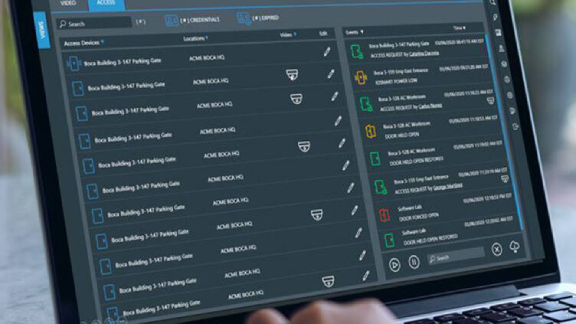 Laptop displaying the features of the Cloud security products